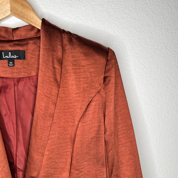 LULUS Women's Satin Blazer - Picture 2 of 5